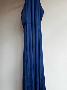 NWT Banana Republic Blue Halter Maxi Dress Date Night Wedding Guest 10